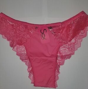 Womens Small Pink Lace Panties Sofishie